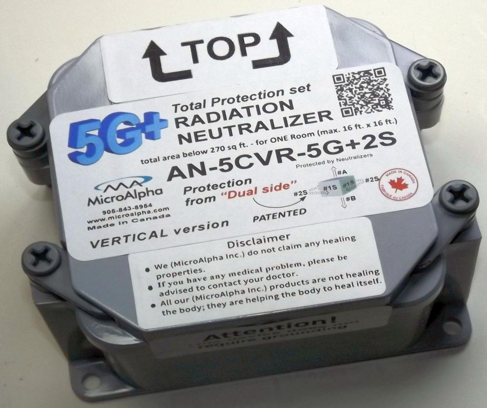 5G Room EMF Protection from "Side" set of two Neutralizers